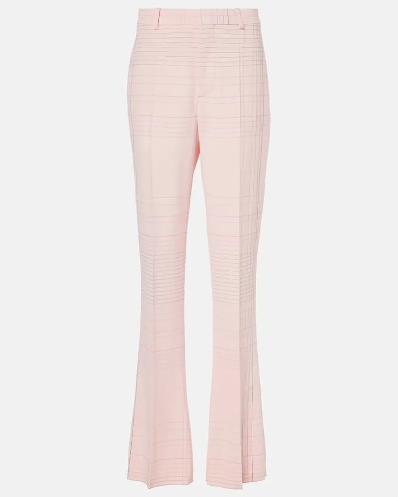 Bottega Veneta Bedruckte Schlaghose Notebook Pink