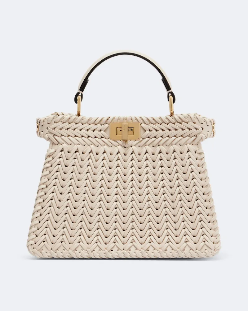 Fendi Henkeltasche Peekaboo® Petite aus Leder Beige