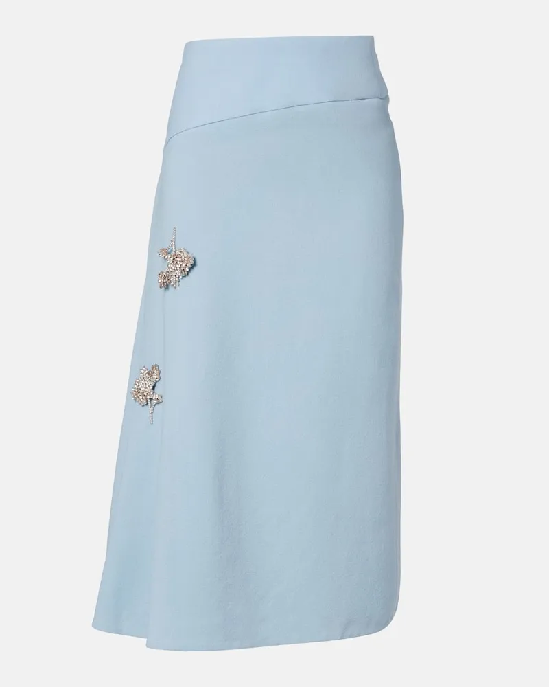 Erdem Midirock aus Schurwolle Blau