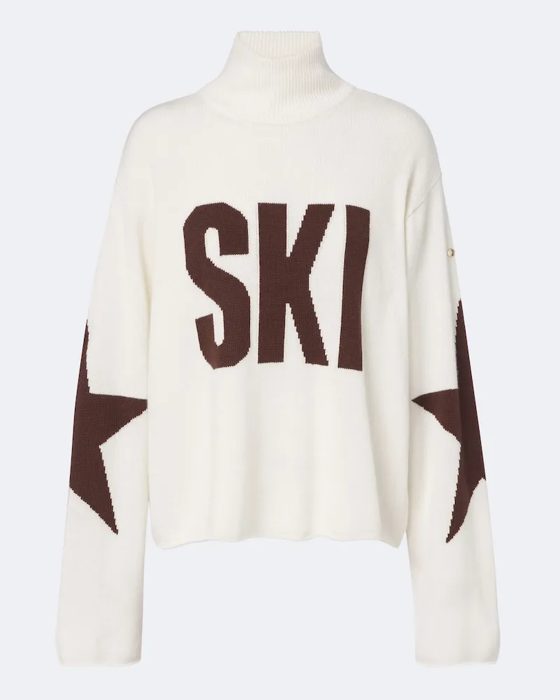 GOLDBERGH Rollkragenpullover mit Intarsien Weiß