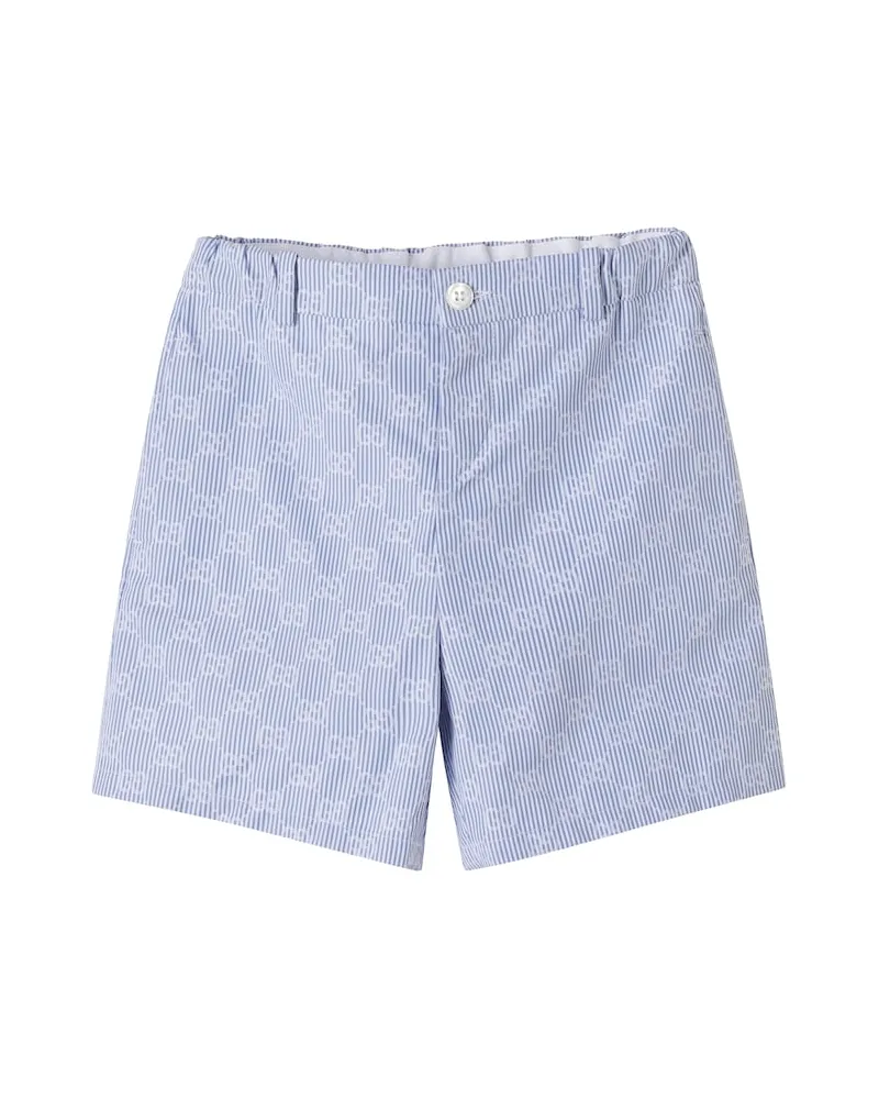 Gucci Bermuda-Shorts GG aus Baumwollpopeline Weiß