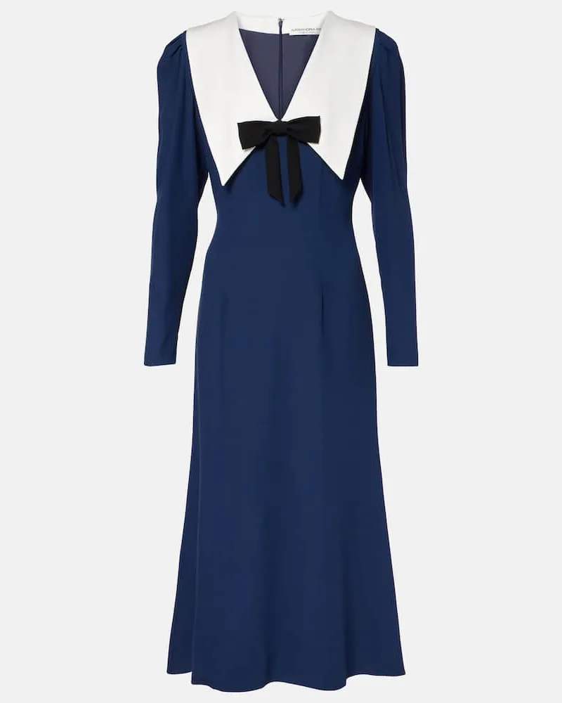 Alessandra Rich Midikleid Envers aus Satin Blau