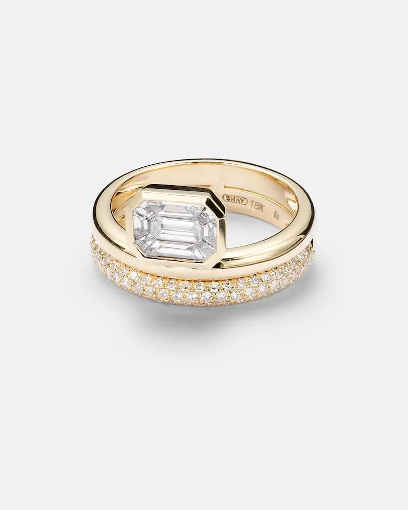 SHAY Ring aus 18kt Gelbgold mit Diamanten Gold