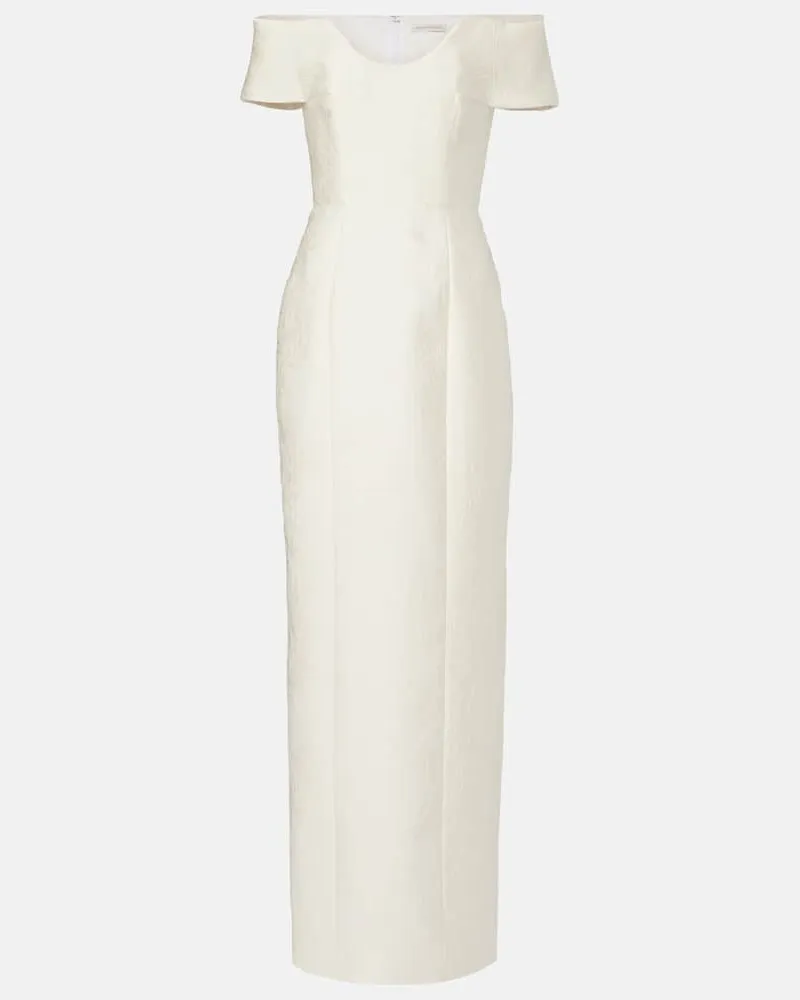 EMILIA WICKSTEAD Robe Aislinn aus Cloqué Weiß