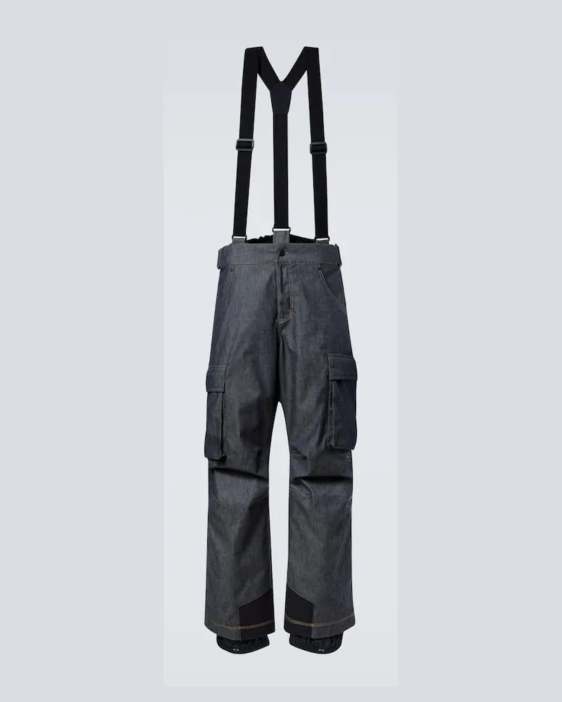 Moncler Skihose aus Denim Blau