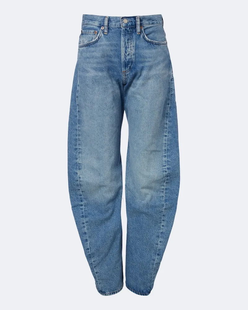 AGOLDE Barrel-Leg-Jeans Spiral Blau