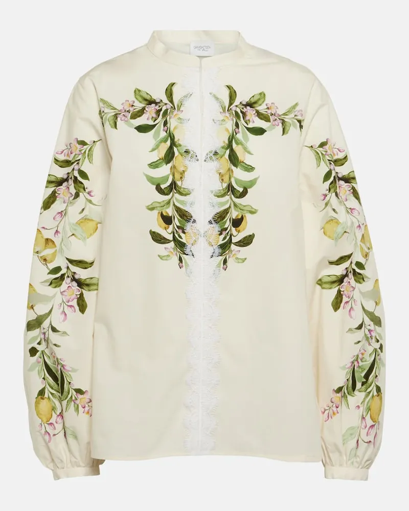 Giambattista Valli Bestickte Bluse aus Baumwolle Weiã