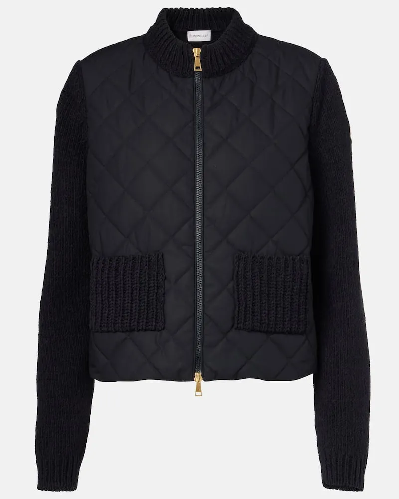 Moncler Steppjacke aus Baumwolle Schwarz