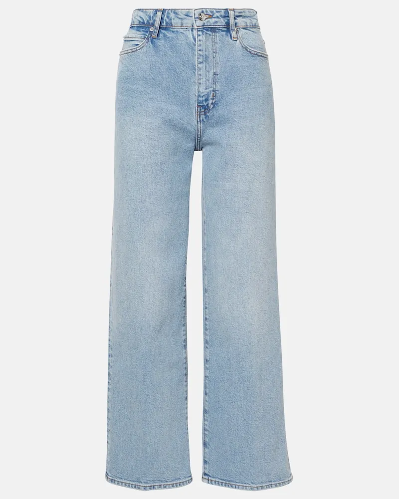 Frame Denim High-Rise Wide-Leg Jeans The Wide Blau