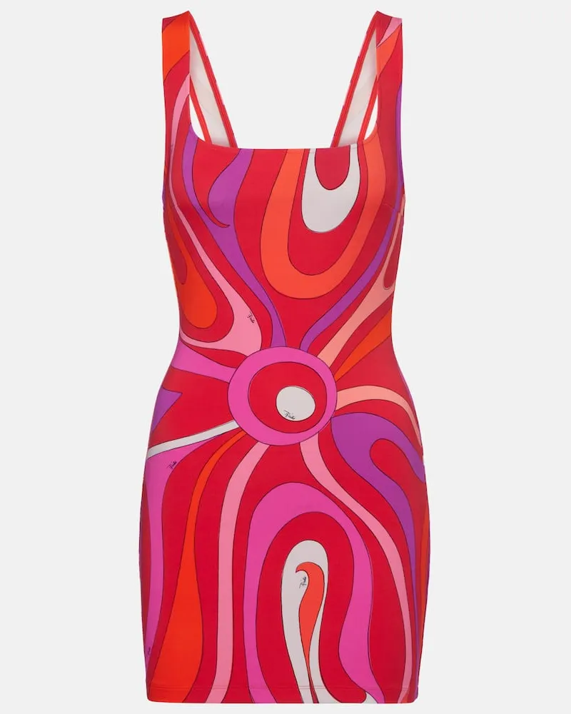 Emilio Pucci Bedrucktes Minikleid Iride Multicolor
