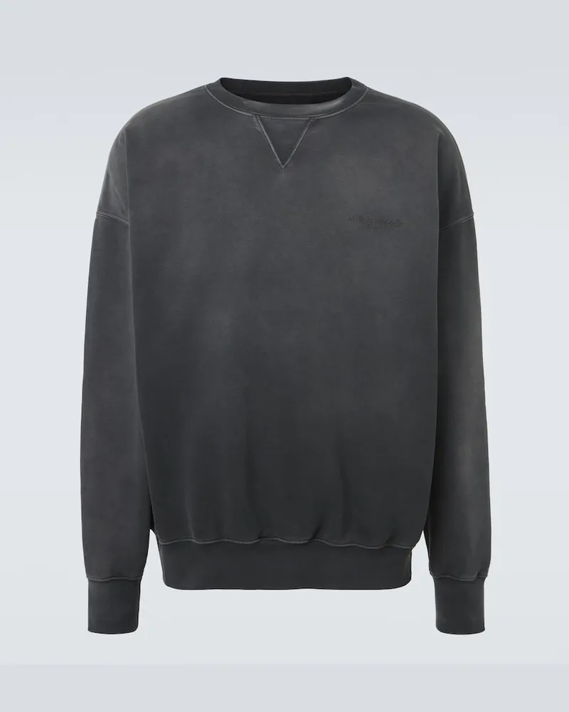 Maison Margiela Sweatshirt aus Baumwoll-Jersey Schwarz