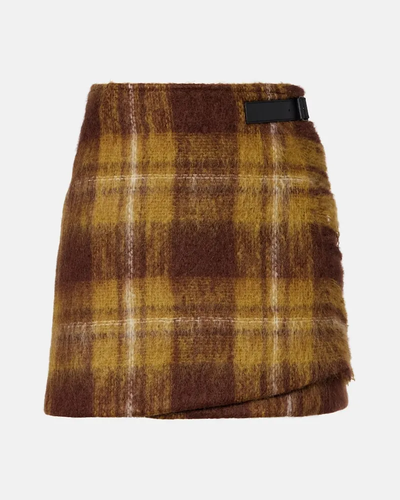 Loewe Minirock aus Mohair und Wolle Gelb