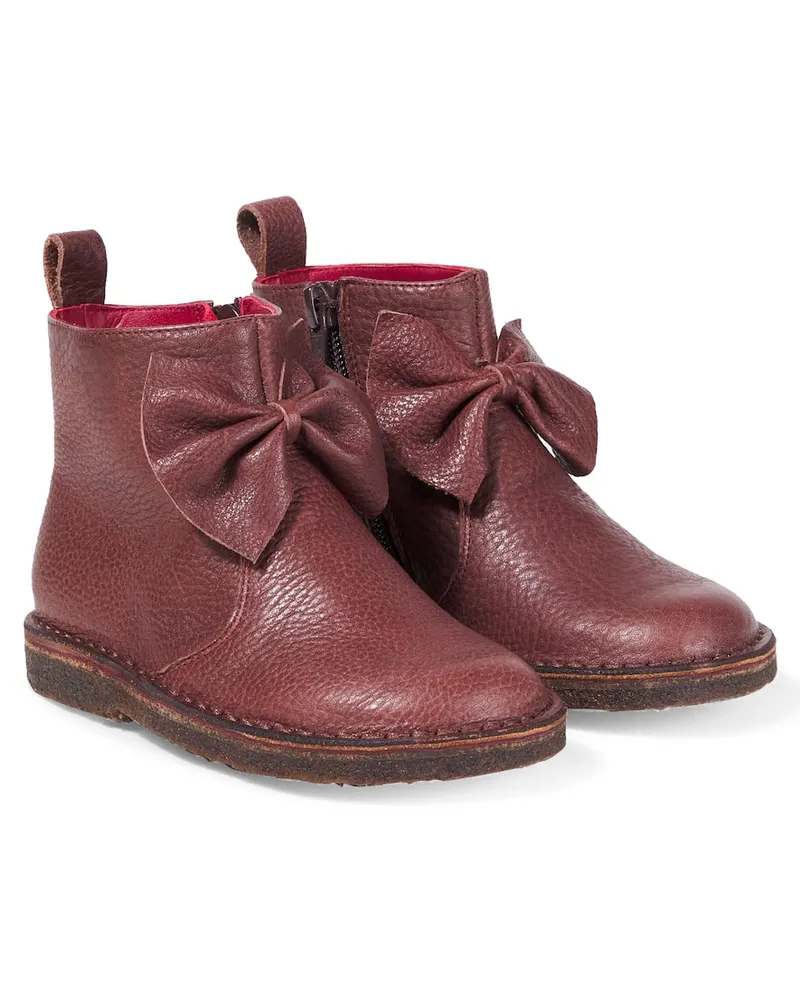Pepe Jeans PèPè Ankle Boots Kava aus Leder Rot