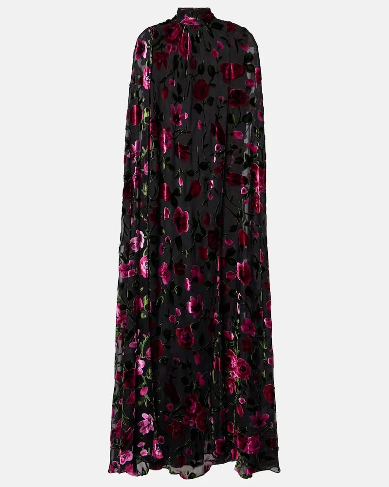 Rodarte Robe aus Devoré Schwarz