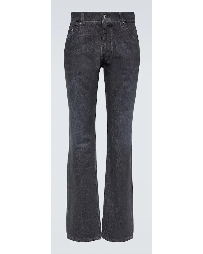 Dolce & Gabbana Distressed Slim Jeans Blau