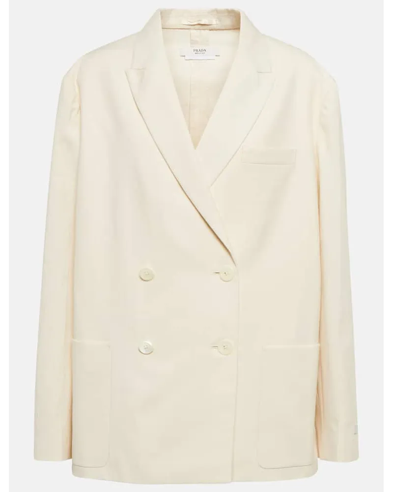 Prada Blazer aus Baumwolle Nude