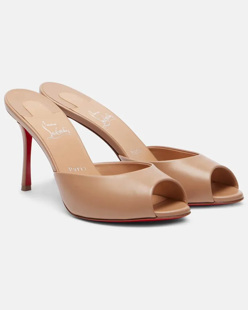 Christian Louboutin Pantoletten Me Dolly 85 aus Leder Braun