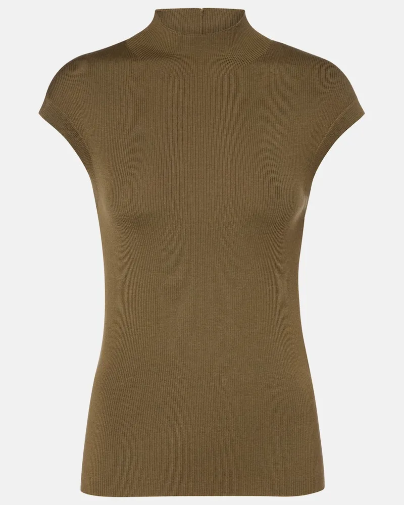 Jardin des Orangers Top aus Schurwolle Grün