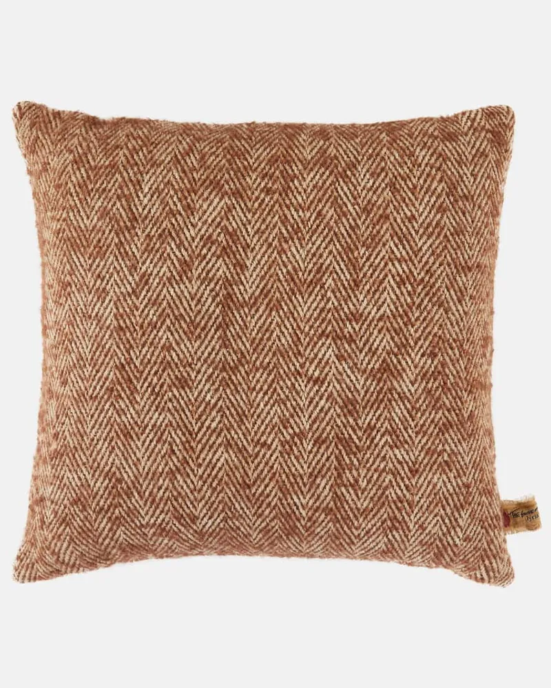 The House of Lyria Kissen Vitim aus Jute, Mohair und Wolle Braun