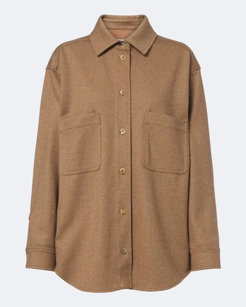Max Mara Hemd aus einem Kamelhaargemisch Beige