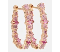 Ohrringe Rivulet aus 18kt Rosegold mit Saphiren und Rubinen