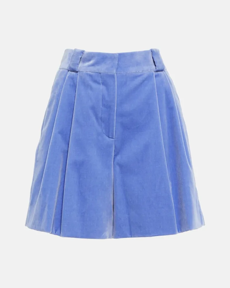 Blazé Milano Blazé Milano Shorts Fell aus Samt Blau
