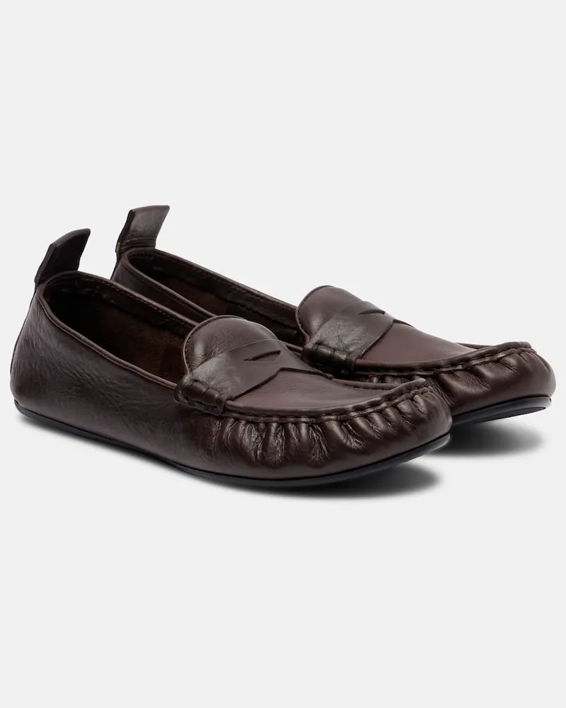 Acne Studios Loafers aus Leder Braun