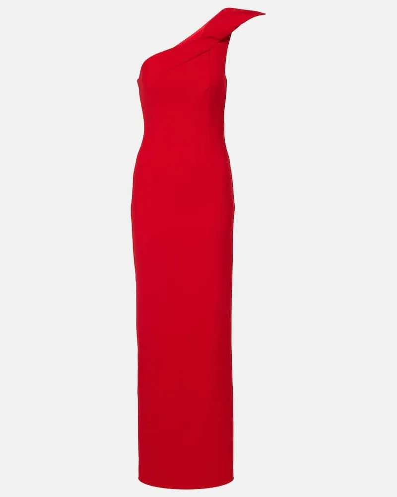 Roland Mouret One-Shoulder-Robe aus Crêpe Rot