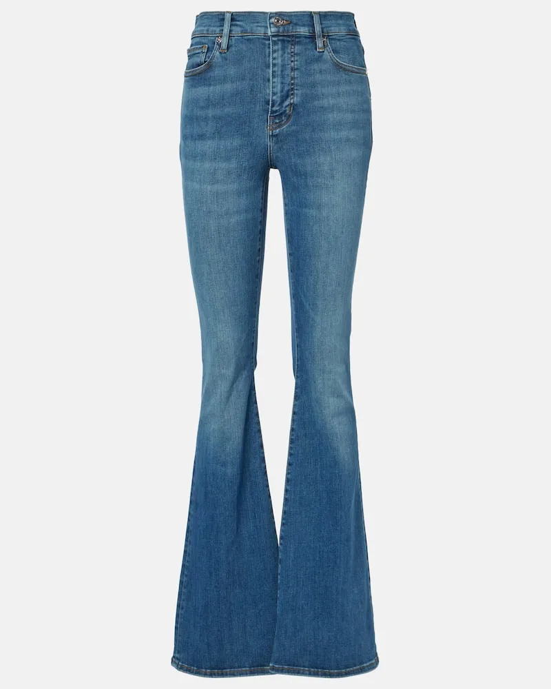 Frame Denim High-Rise Flared Jeans Le High Flare Blau