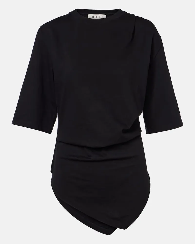 Róhe Róhe T-Shirt aus Baumwolle Schwarz