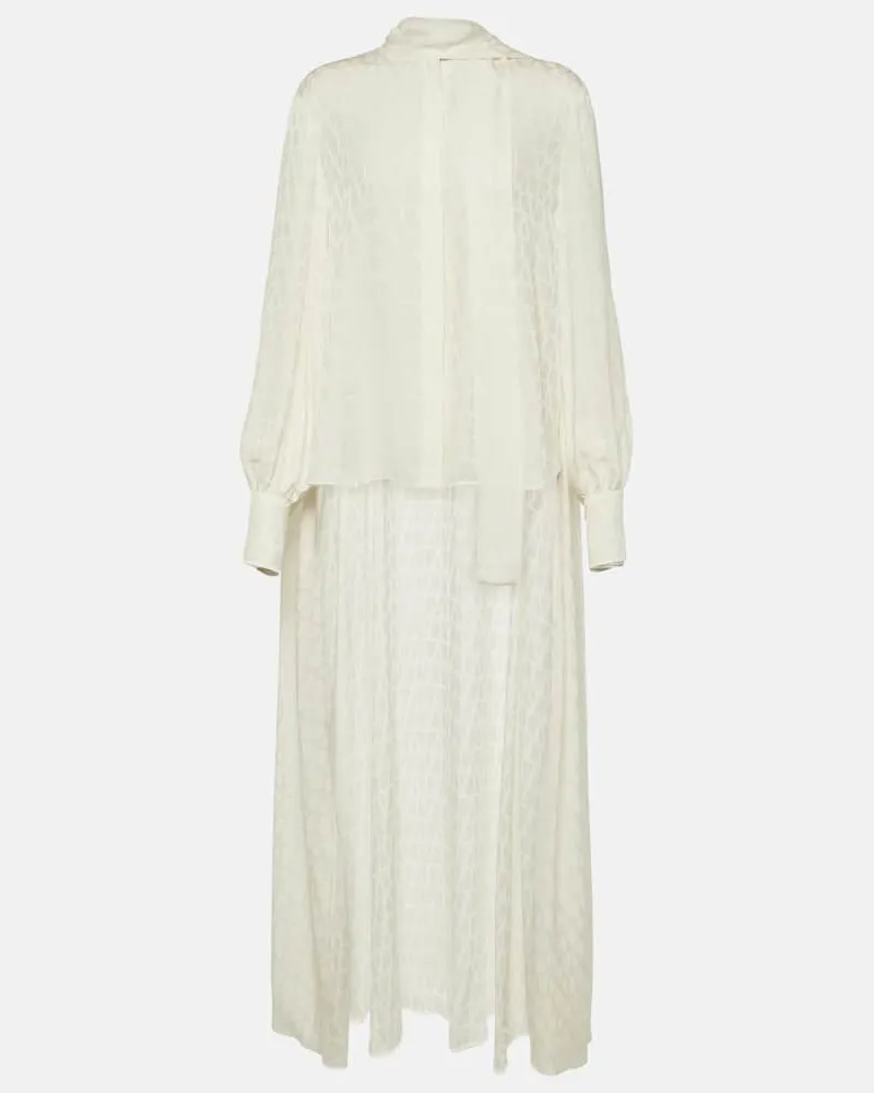 Valentino Garavani Bluse Toile Iconographe aus Seide Weiß