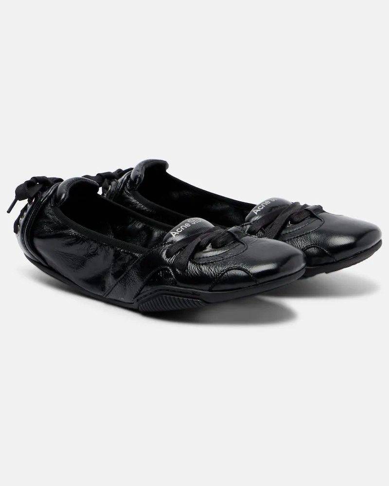 Acne Studios Ballerinas aus Leder Schwarz
