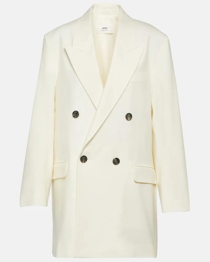 AMI Paris Blazer aus Wolle Weiß
