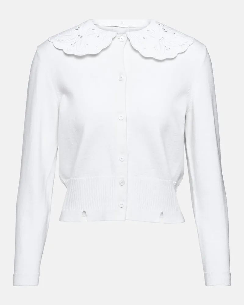 Patou Cardigan aus einem Wollgemisch Weiß