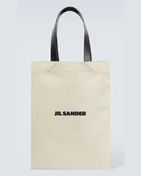 Jil Sander Tote Book aus Canvas Nude