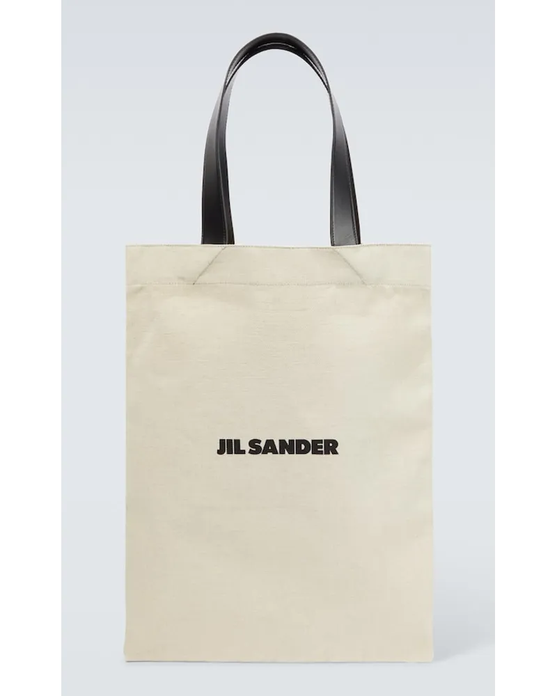 Jil Sander Tote Book aus Canvas Nude