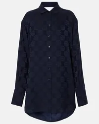 Givenchy Oversize-Hemd 4G aus Jacquard Blau