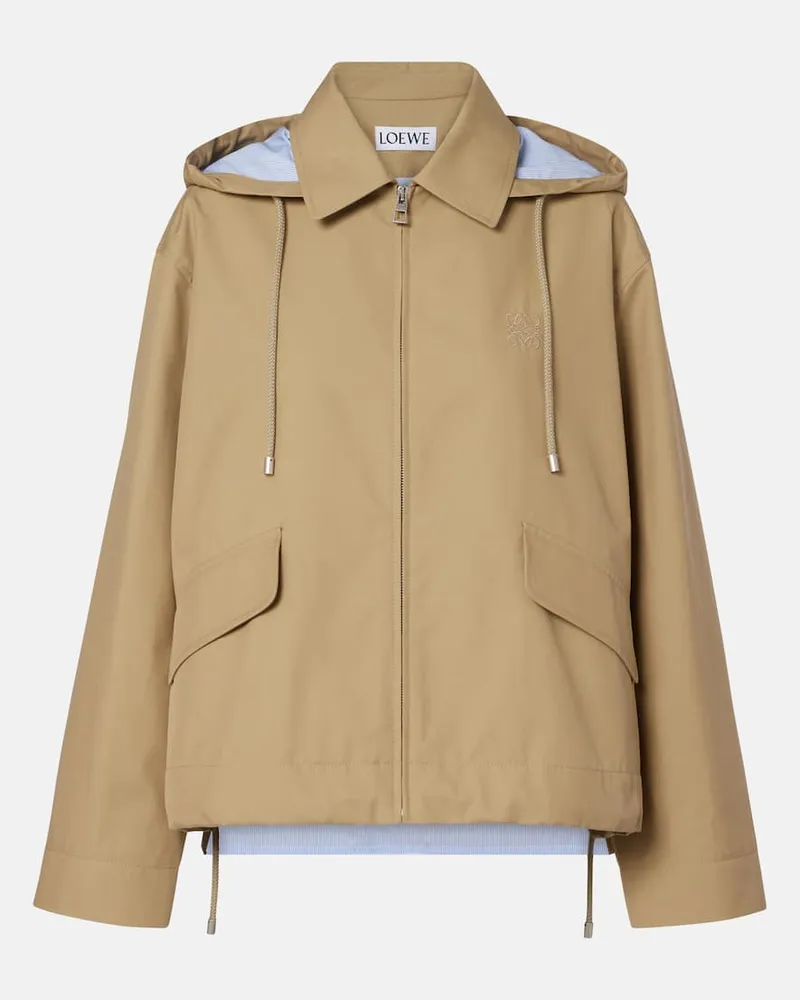 Loewe Jacke Anagram aus Baumwoll-Gabardine Beige