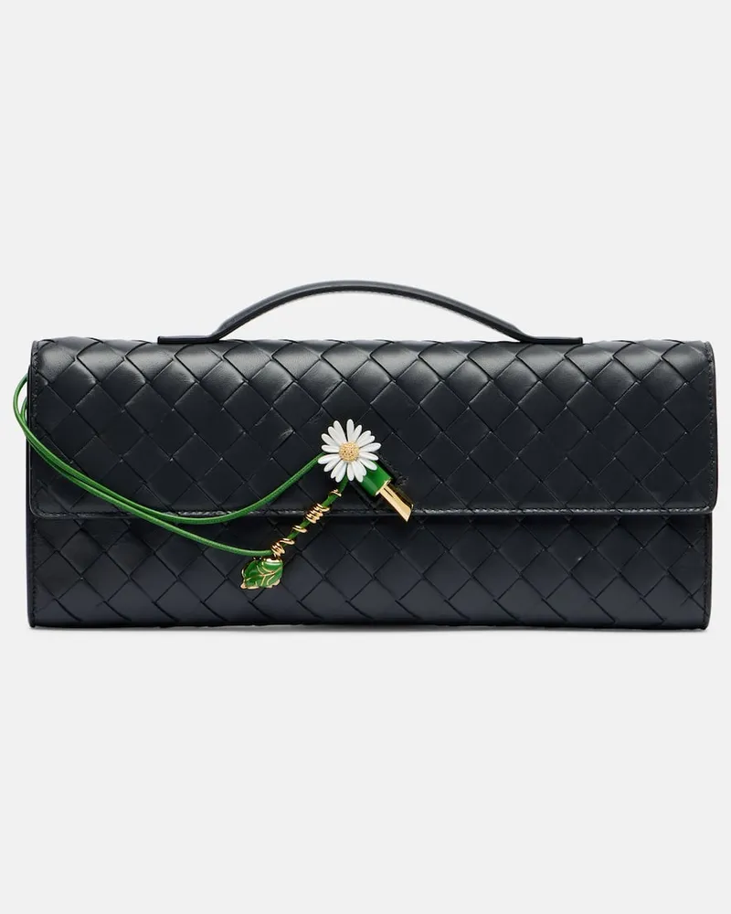 Bottega Veneta Clutch Andiamo aus Leder Schwarz