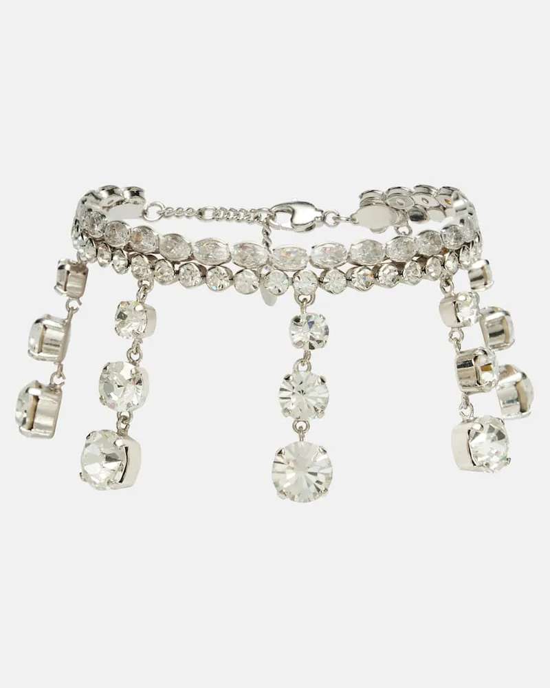 Paco Rabanne Armband mit Kristallen Silber