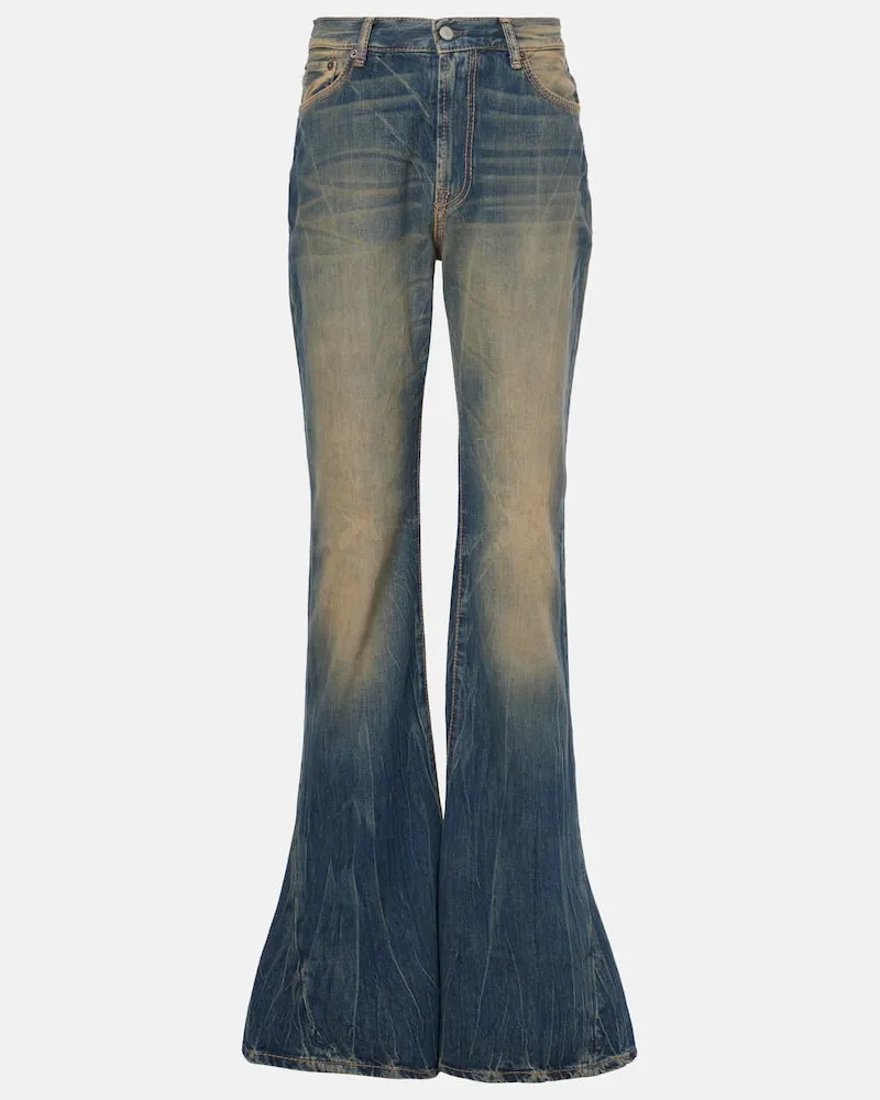 Acne Studios High-Rise Bootcut Jeans 2024F Blau