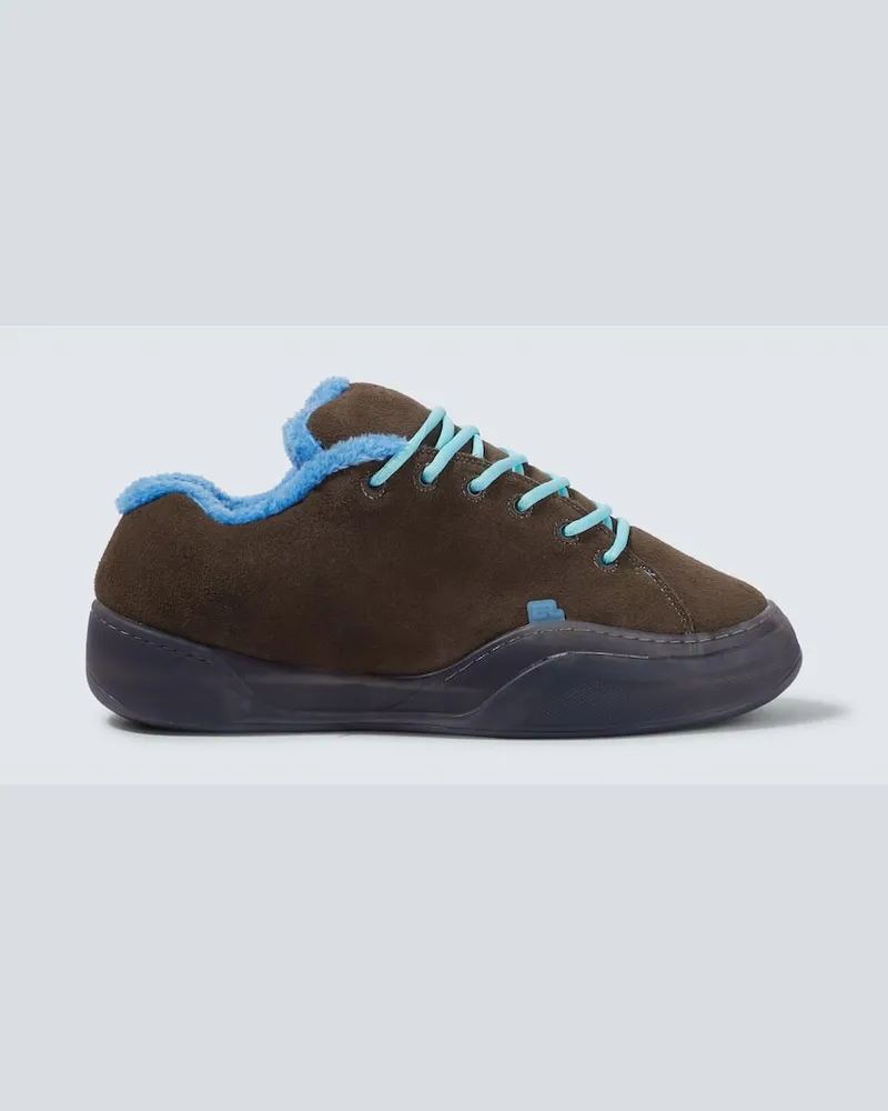ERL Sneakers Vamp Skate aus Veloursleder Grau