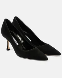 Manolo Blahnik Pumps Osmaclo aus Veloursleder Schwarz