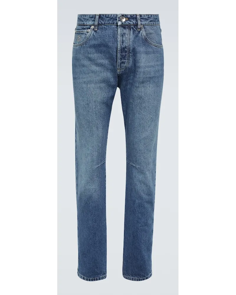 Brunello Cucinelli Straight Jeans Blau