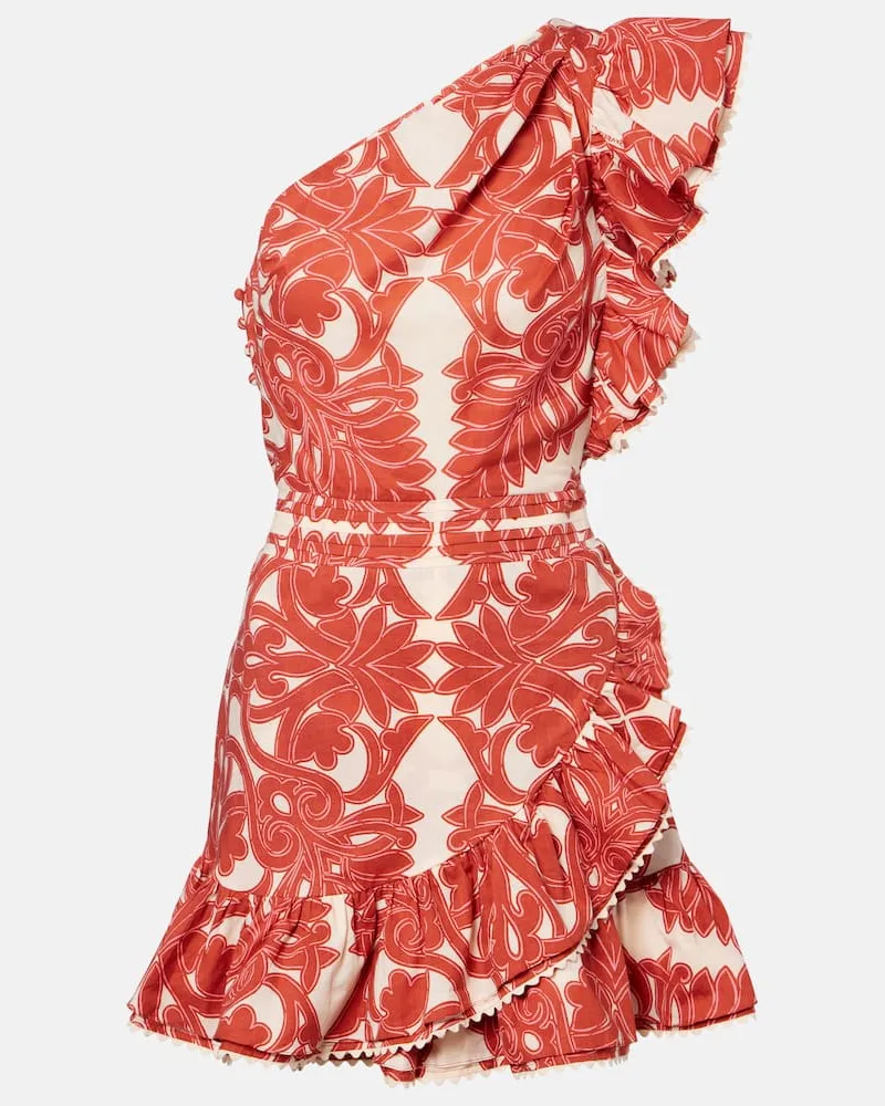 Poupette St Barth Minikleid Corinne aus Baumwolle Rot