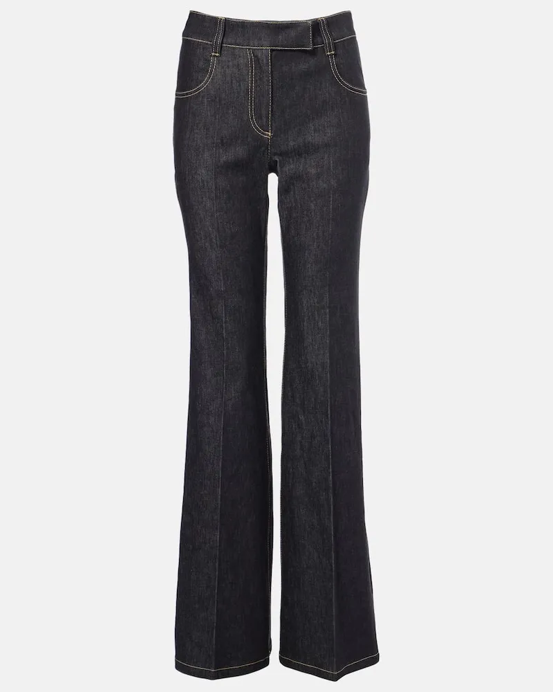 Brunello Cucinelli Mid-Rise Bootcut Jeans Blau