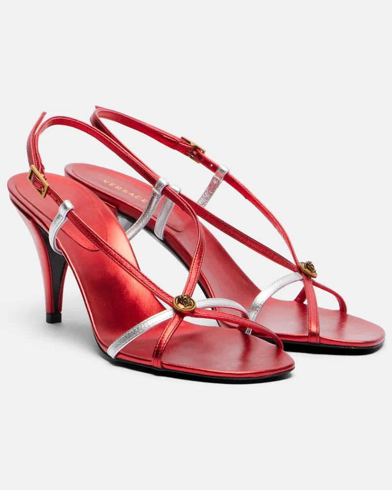 Versace Slingback-Sandalen Valentina aus Leder Rot