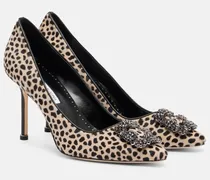 Bedruckte Pumps Hangisi 90 aus Kalbshaar