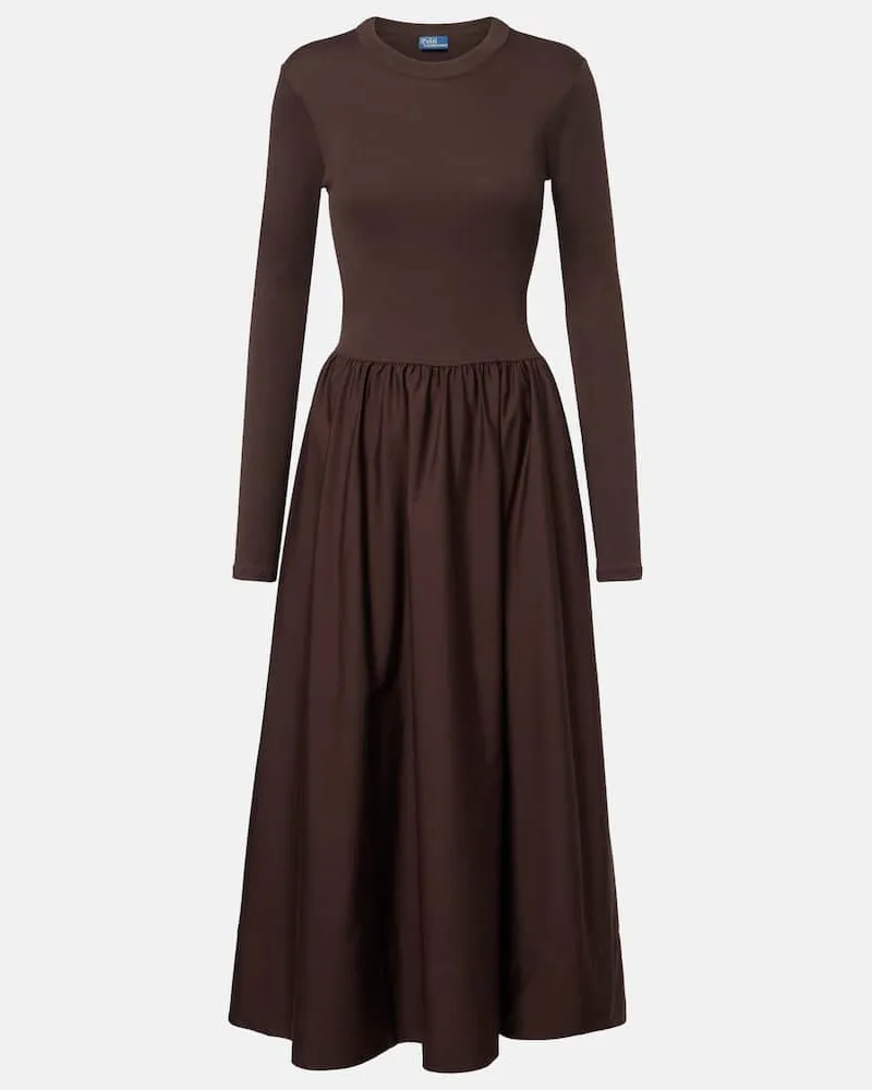 Ralph Lauren Midikleid aus Baumwolle Braun