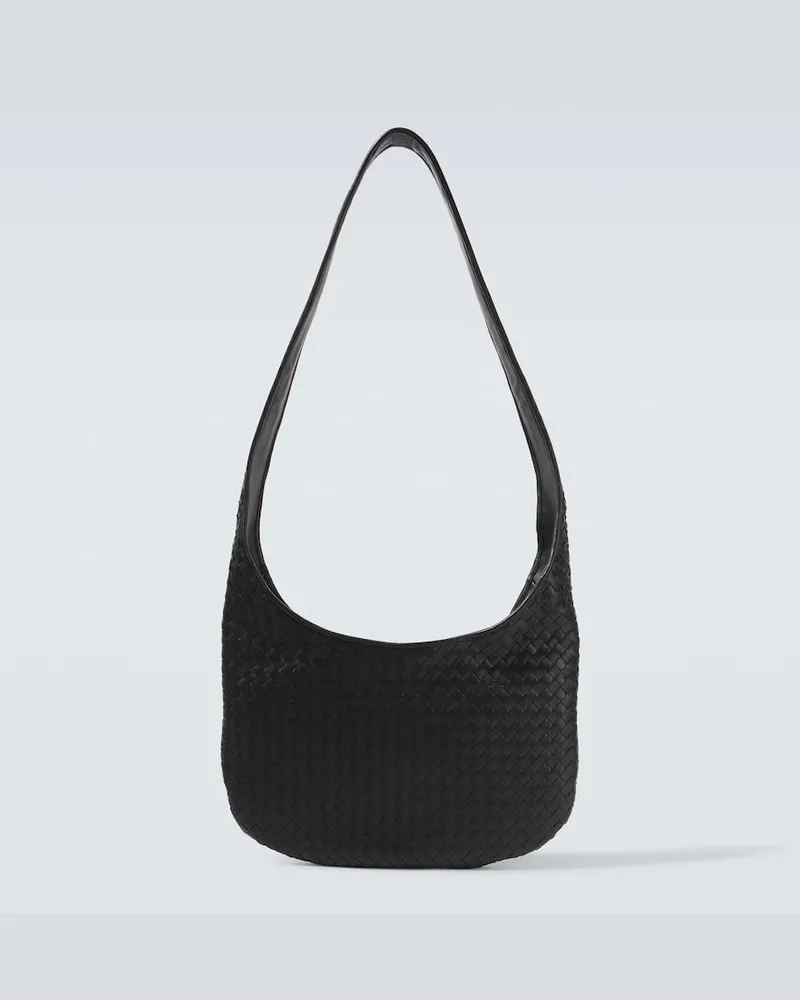 Bottega Veneta Messenger Bag Veneto aus Leder Schwarz